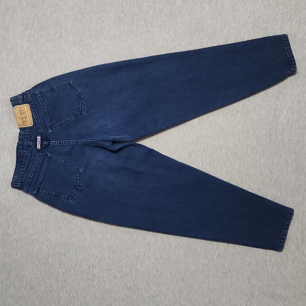 Vintage Brittania High Rise Tapered Leg Dark Blue Wash "Mom" Jeans - Picture 7 of 16
